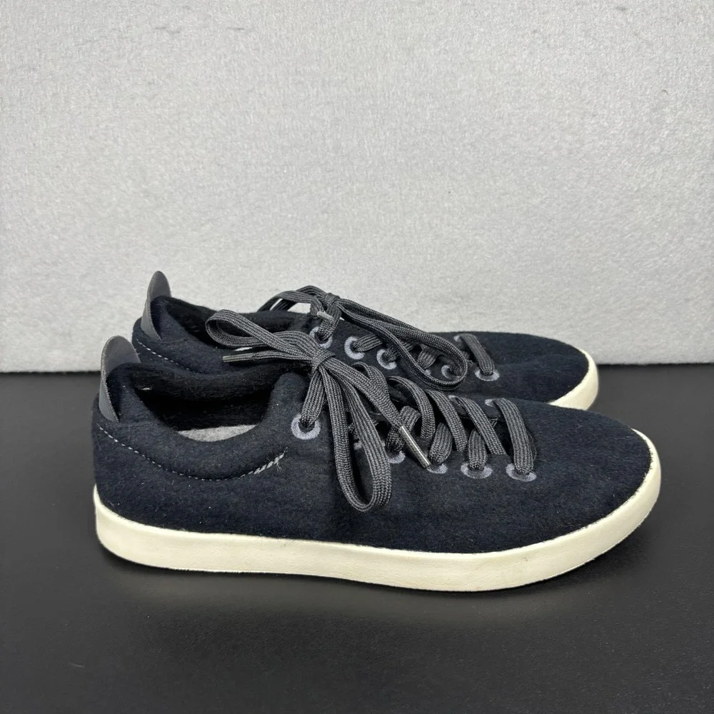 Allbirds Wool Pipers Black Sneakers Womens Size 9 Low Top Comfort Shoes WP W9
